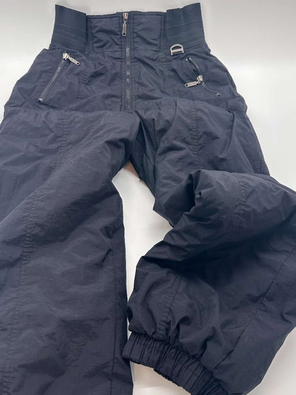 Vintage 3409‎ Black Bear Women’s Ski Snow Overalls/Bibs Size L Black